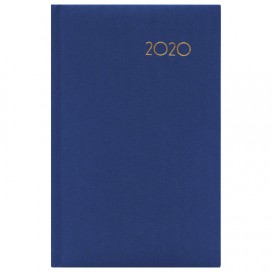 Ежедневник датированный 2020 А5, BRAUBERG 'Select', кожа классик, темно-синий, 138х213 мм, 129713