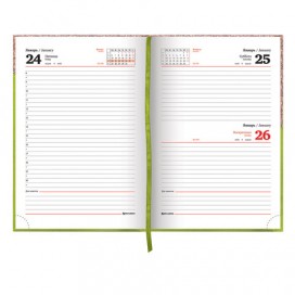 Ежедневник датированный 2020 А5, BRAUBERG 'Cork', кожзам, 'пробка', зеленый с коричневым, 138х213 мм, 129734