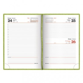 Ежедневник датированный 2020 А5, BRAUBERG 'Holiday', кожзам, блёстки, зеленый, 138х213 мм, 129743