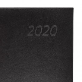 Ежедневник датированный 2020 А5, BRAUBERG 'Prestige', комбинированный, красный/черный, 138х213 мм, 129746