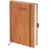 Ежедневник датированный 2020 А6, BRAUBERG 'Wood', благородное дерево, коричневый, 100х150 мм, 129753