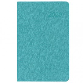Ежедневник датированный 2020 А5, BRAUBERG 'Stylish', интегральная обложка, цветной срез, бирюзовый, 138х213 мм, 129787