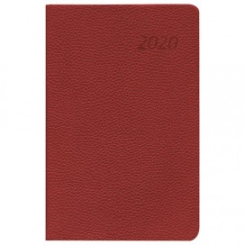 Ежедневник датированный 2020 А5, BRAUBERG 'Stylish', интегральная обложка, цветной срез, красный, 138х213 мм, 129792