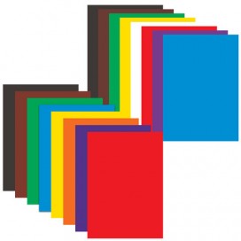 Набор цветного картона и бумаги А4 мелованные, 8+8 цветов, в папке, BRAUBERG, 200х290 мм, 'Радуга', 129931
