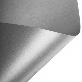 Бумага (картон) для творчества (1 лист) SADIPAL 'Sirio' А2+ (500х650 мм), 225 г/м2, серебряная фольга, 20259