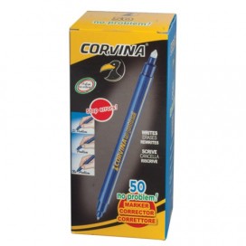 Ручка стираемая капиллярная CORVINA (Италия) 'No Problem', СИНЯЯ, линия письма 0,5 мм, 41425