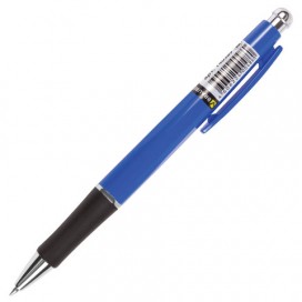 Ручка шариковая автоматическая с грипом BRAUBERG 'Fast', СИНЯЯ, корпус синий, узел 0,7 мм, линия письма 0,35 мм, 140589