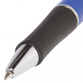 Ручка шариковая автоматическая с грипом BRAUBERG 'Fast', СИНЯЯ, корпус синий, узел 0,7 мм, линия письма 0,35 мм, 140589