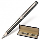 Ручка подарочная шариковая GALANT 'Olympic Silver', корпус серебристый с черным, хромированные детали, пишущий узел 0,7 мм, синяя, 140613