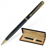 Ручка подарочная шариковая GALANT 'Arrow Gold Blue', корпус темно-синий, золотистые детали, пишущий узел 0,7 мм, синяя, 140653