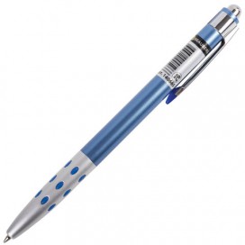 Ручка шариковая автоматическая BRAUBERG 'Smart Metallic', СИНЯЯ, корпус металлик, узел 0,7 мм, линия письма 0,35 мм, 140665