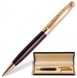 Ручка подарочная шариковая GALANT 'Bremen', корпус бордовый с золотистым, золотистые детали, пишущий узел 0,7 мм, синяя, 141010