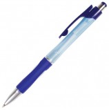 Ручка шариковая автоматическая с грипом BRAUBERG 'Neo', СИНЯЯ, корпус синий, узел 0,7 мм, линия письма 0,35 мм, BPR101