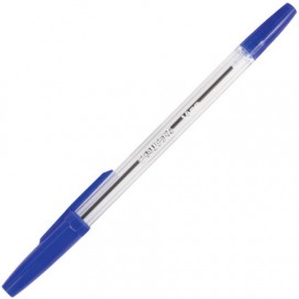 Ручка шариковая BRAUBERG 'Line', СИНЯЯ, корпус прозрачный, узел 1 мм, линия письма 0,5 мм, BP177