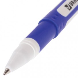 Ручка шариковая с грипом BRAUBERG 'Contact', СИНЯЯ, узел 0,7 мм, линия письма 0,35 мм, BP120