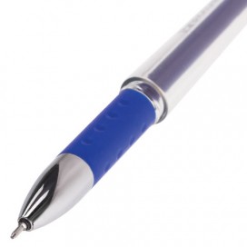 Ручка гелевая с грипом BRAUBERG 'Geller', СИНЯЯ, игольчатый узел 0,5 мм, линия письма 0,35 мм, GP139