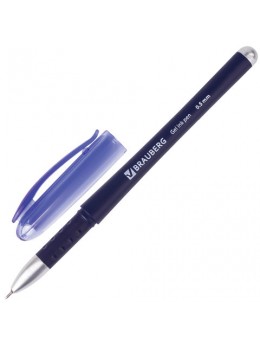 Ручка гелевая с грипом BRAUBERG 'Impulse', СИНЯЯ, игольчатый узел 0,5 мм, линия письма 0,35 мм, GP142
