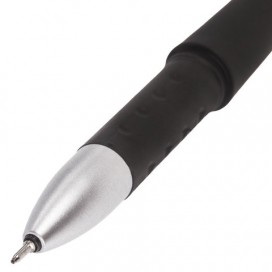 Ручка гелевая с грипом BRAUBERG 'Impulse', ЧЕРНАЯ, игольчатый узел 0,5 мм, линия письма 0,35 мм, GP143