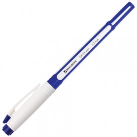 Ручка гелевая с грипом BRAUBERG 'Contact', СИНЯЯ, корпус синий, игольчатый узел 0,5 мм, линия письма 0,35 мм, GP144