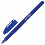 Ручка шариковая с грипом ОФИСМАГ, СИНЯЯ, корпус синий, узел 0,7 мм, линия письма 0,35 мм, BP186