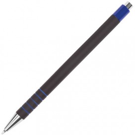 Ручка шариковая автоматическая BRAUBERG 'Capital+', СИНЯЯ, soft-touch, узел 0,7 мм, линия письма 0,35 мм, подвес, BPR131