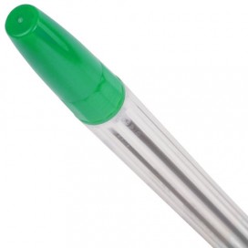 Ручка шариковая BRAUBERG 'Line', ЗЕЛЕНАЯ, корпус прозрачный, узел 1 мм, линия письма 0,5 мм, BP180