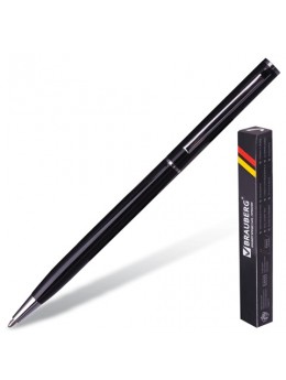 Ручка бизнес-класса шариковая BRAUBERG 'Delicate Black', корпус черный, узел 1 мм, линия письма 0,7 мм,синяя, 141399