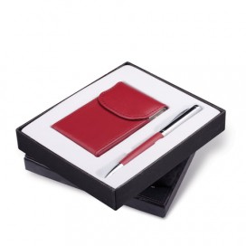 Набор GALANT 'Prestige Collection': ручка, визитница, бордовый, подарочная коробка, 141373