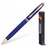 Ручка бизнес-класса шариковая BRAUBERG 'De Luxe Blue', корпус синий, узел 1 мм, линия письма 0,7 мм, синяя, 141412