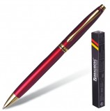 Ручка бизнес-класса шариковая BRAUBERG 'De Luxe Red', корпус бордовый, узел 1 мм, линия письма 0,7 мм, синяя, 141413