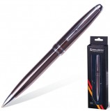 Ручка бизнес-класса шариковая BRAUBERG 'Oceanic Grey', корпус серый, узел 1 мм, линия письма 0,7 мм, синяя, 141420