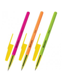 Ручка шариковая BRAUBERG 'Color', СИНЯЯ, корпус ассорти, узел 1 мм, линия письма 0,5 мм, 141507