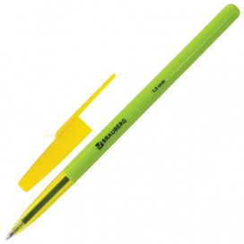 Ручка шариковая BRAUBERG 'Color', СИНЯЯ, корпус ассорти, узел 1 мм, линия письма 0,5 мм, 141507