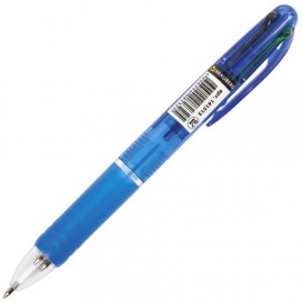 Ручка шариковая автоматическая с грипом BRAUBERG 'Spectrum', 4 ЦВЕТА (синяя, черная, красная, зеленая), линия письма 0,35мм, 141513