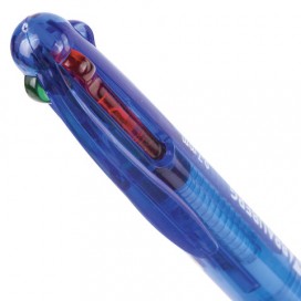 Ручка шариковая автоматическая с грипом BRAUBERG 'Spectrum', 4 ЦВЕТА (синяя, черная, красная, зеленая), линия письма 0,35мм, 141513