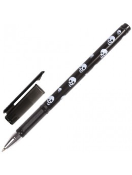 Ручка шариковая BRAUBERG 'Черепа', СИНЯЯ, корпус с печатью, узел 0,7 мм, линия письма 0,35 мм, BP136
