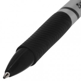 Ручка шариковая автоматическая с грипом BRAUBERG 'Leader', ЧЕРНАЯ, корпус с печатью, узел 0,7 мм, линия письма 0,35 мм, BPR141
