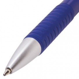 Ручка шариковая автоматическая с грипом BRAUBERG 'Control', СИНЯЯ, узел 0,7 мм, линия письма 0,35 мм, BPR142