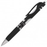 Ручка гелевая автоматическая с грипом BRAUBERG 'Black Jack', ЧЕРНАЯ, трехгранная, узел 0,7 мм, линия письма 0,5 мм, GPR150