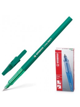 Ручка шариковая STABILO 'Liner', ЗЕЛЕНАЯ, корпус зеленый, узел 0,7 мм, линия письма 0,3 мм, 808/36