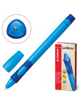 Ручка шариковая STABILO 'Left Right', СИНЯЯ, для правшей, корпус синий, узел 0,8 мм, линия письма 0,4 мм, 6328/1-10-41
