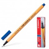 Ручка капиллярная STABILO 'Point', СИНЯЯ, корпус оранжевый, линия письма 0,4 мм, 88/41