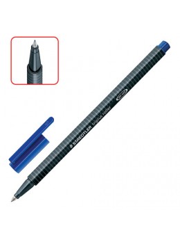 Ручка-роллер STAEDTLER (Германия) 'Triplus Roller', СИНЯЯ, трехгранная, узел 0,7 мм, линия письма 0,4 мм, 403-3