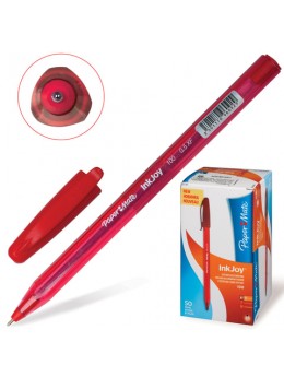 Ручка шариковая PAPER MATE 'Inkjoy 100', КРАСНАЯ, корпус тонированный красный, узел 0,7 мм, линия письма 0,5 мм, S0960910