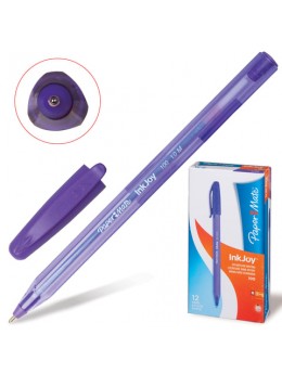 Ручка шариковая PAPER MATE 'Inkjoy 100', ФИОЛЕТОВАЯ, корпус тонированный фиолетовый, узел 1,2 мм, линия письма 1 мм, S0977330