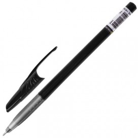Ручка шариковая масляная BRAUBERG 'Oil Base', ЧЕРНАЯ, корпус черный, узел 0,7 мм, линия письма 0,35 мм, 141635