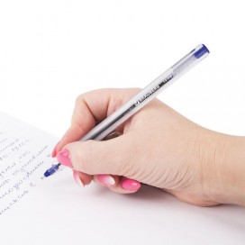 Ручка шариковая масляная BRAUBERG 'Extra Glide', СИНЯЯ, трехгранная, узел 1 мм, линия письма 0,5 мм, OBP227