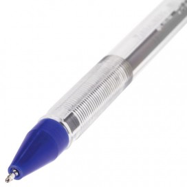 Ручка шариковая масляная BRAUBERG 'Rite-Oil', СИНЯЯ, корпус прозрачный, узел 0,7 мм, линия письма 0,35 мм, OBP229