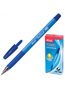 Ручка шариковая с грипом BEIFA (Бэйфа) 'A Plus', СИНЯЯ, корпус синий, узел 1 мм, линия письма 0,7 мм, KA124200CS-BL