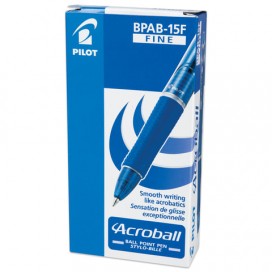 Ручка шариковая автоматическая с грипом PILOT 'Acroball', СИНЯЯ, корпус тонированный синий, узел 0,7 мм, линия письма 0,28 мм, BPAB-15F